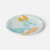Surf Up Beach Birthday Papieren Bordje (Gekanteld)