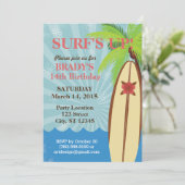 Surf Up Beach Party 5" x 7" Uitnodiging (Staand voorkant)