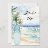 Surf Up Beach Surfboard Beach Zomerfeest Kaart (Voorkant)