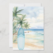 Surf Up Beach Surfboard Beach Zomerfeest Kaart (Achterkant)