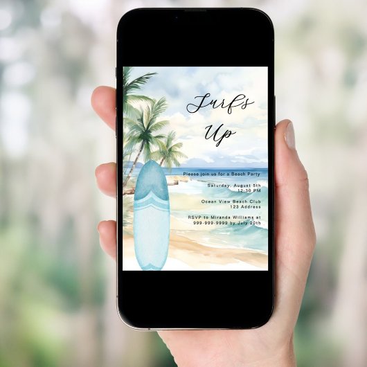 Surf Up Beach Surfboard Beach Zomerfeest Kaart