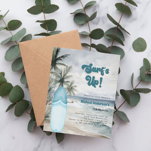 Surf Up Beach Surfboard Retro verjaardagsfeestje