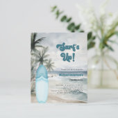 Surf Up Beach Surfboard Retro verjaardagsfeestje (Staand voorkant)