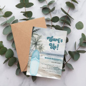 Surf Up Beach Surfboard Retro verjaardagsfeestje Kaart