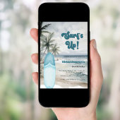 Surf Up Beach Surfboard Retro verjaardagsfeestje Kaart