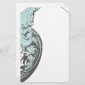 Surf Up Blue Briefpapier (Voorkant / Achterkant)