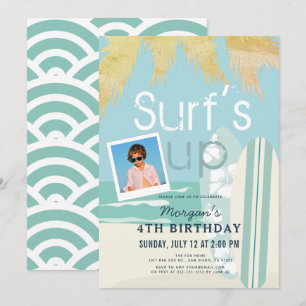 Surf Up Boy Surfboards Beach Foto Verjaardag Kaart