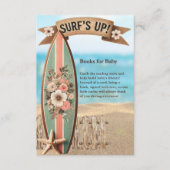 Surf Up Floral Baby shower Informatiekaartje (Voorkant)