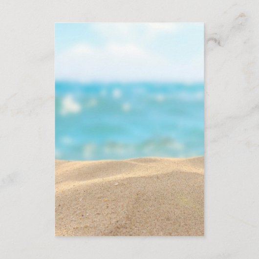 Surf Up  Floral Baby shower Informatiekaartje (Achterkant)