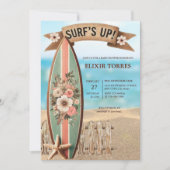 Surf Up  Floral Baby shower Kaart (Voorkant)