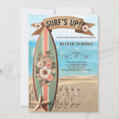 Surf Up Floral Baby shower Kaart (Voorkant)