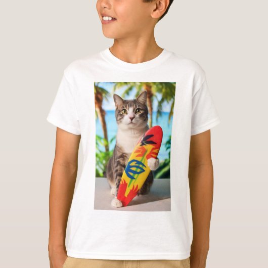 Surf Up Kat T-shirt (Voorkant)