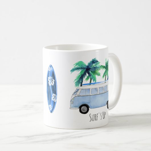 Surf Up Retro Surfboards Koffiemok (Voorkant rechts)
