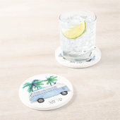 Surf Up Retro  Surfboards Zandsteen Onderzetter (Zijkant)