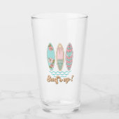 Surf Up Surfboards Summer Beach Life Glas (Voorkant)