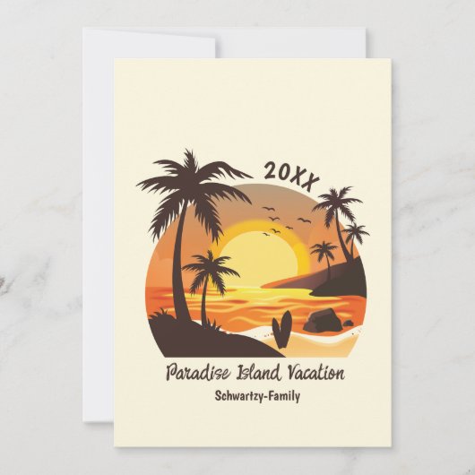  surf van  aanvalszonsondergang oranje bruin kaart (Voorkant)