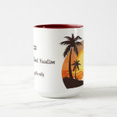  surf van  aanvalszonsondergang oranje bruin mok (Midden)