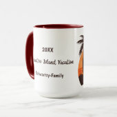  surf van  aanvalszonsondergang oranje bruin mok (Voorkant links)