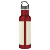 surf van aanvalszonsondergang oranje bruin waterfles (Achterkant)