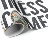 Surf Van Beach Quote Happiness Comes in Waves Cadeaupapier (Rol Hoek)