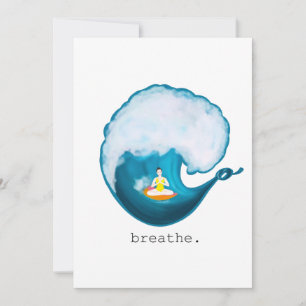 surf van de golf van leven bedankkaart