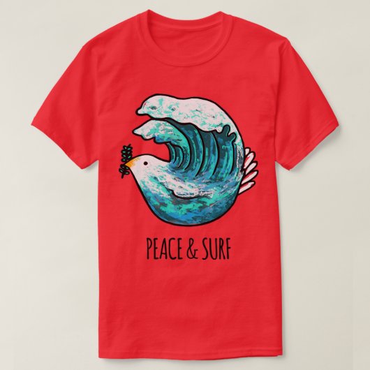 Surf van de vredesmacht t-shirt (Design voorkant)