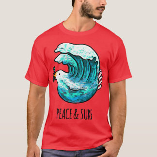 Surf van de vredesmacht t-shirt