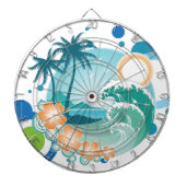 Surf van het eiland Metal Cage Dartboard Dartbord (Voorkant)