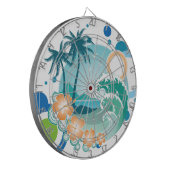 Surf van het eiland Metal Cage Dartboard Dartbord (Voorkant Links)