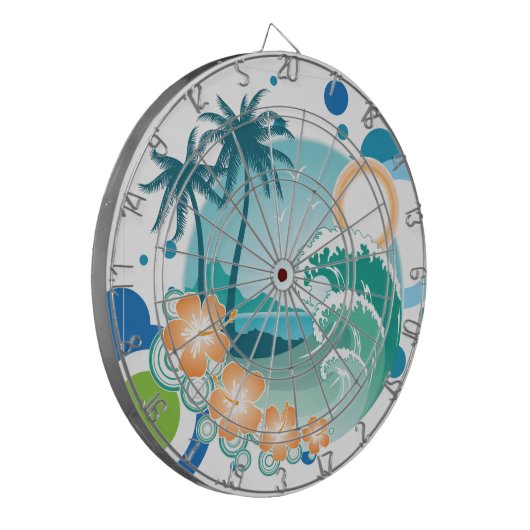 Surf van het eiland Metal Cage Dartboard Dartbord (Voorkant Links)