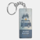 Surf Van Monogrammed Sleutelhanger (Voorkant Links)