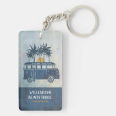 Surf Van Monogrammed Sleutelhanger (achterkant)