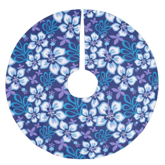 SURF van oerwoud (BLUE COMBO) Kerstboom Rok (Voorkant)