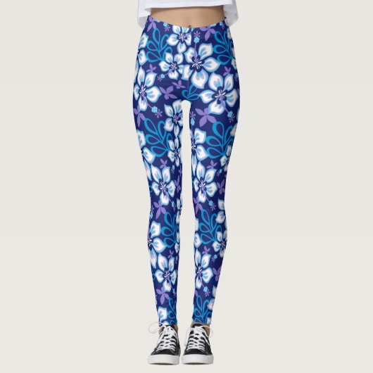 SURF van oerwoud (BLUE COMBO) Leggings (Voorkant)