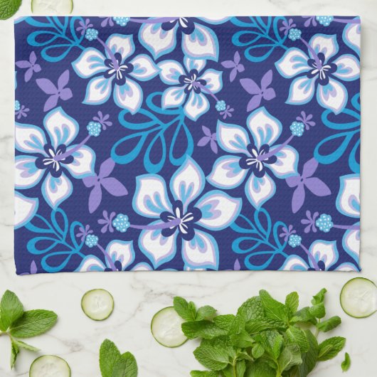 SURF van oerwoud (BLUE COMBO) Theedoek (Gevouwen)