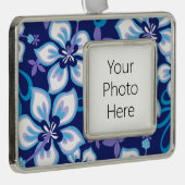 SURF van oerwoud (BLUE COMBO) Verzilverd Omlijst Ornament (Rechts)