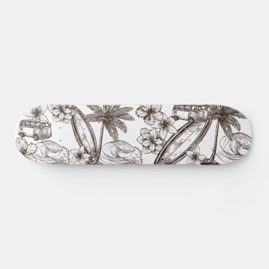  Surf Van Palms Surfboard Hawaiian Persoonlijk Skateboard (Horizontaal)