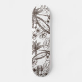 Surf Van Palms Surfboard Hawaiian Persoonlijk Skateboard (Voorkant)