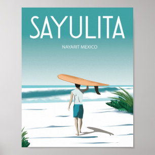 Surf van Saylutina mexico Poster
