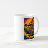 Surf Van Skeleton Sunset Koffiemok (Voorkant rechts)