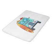 Surf Van Surfboard Palm Trees Surfende Surfer Wave Badmat (Gekanteld)