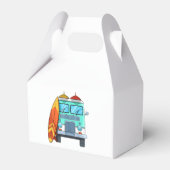 Surf Van Surfboard Palm Trees Surfende Surfer Wave Bedankdoosjes (Voorkant Zijde)