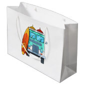 Surf Van Surfboard Palm Trees Surfende Surfer Wave Groot Cadeauzakje (Achterkant Gekanteld)