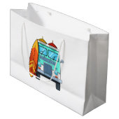 Surf Van Surfboard Palm Trees Surfende Surfer Wave Groot Cadeauzakje (Voorkant Gekanteld)