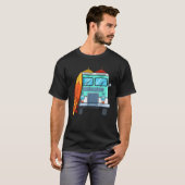 Surf Van Surfboard Palm Trees Surfende Surfer Wave T-shirt (Voorkant volledig)
