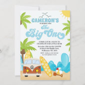 Surf Van Surfboards Wave The Big One 1e Verjaardag Kaart (Voorkant)