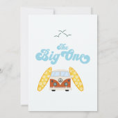 Surf Van Surfboards Wave The Big One 1e Verjaardag Kaart (Achterkant)