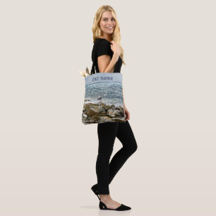 surf van zeegarend en zee tote bag