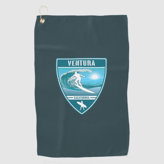 Surf Ventura California Golfhanddoek (Voorkant)