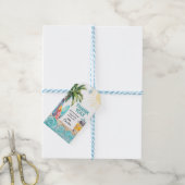 Surf verjaardagsfeestje favor tag cadeaulabel (Met Touw)